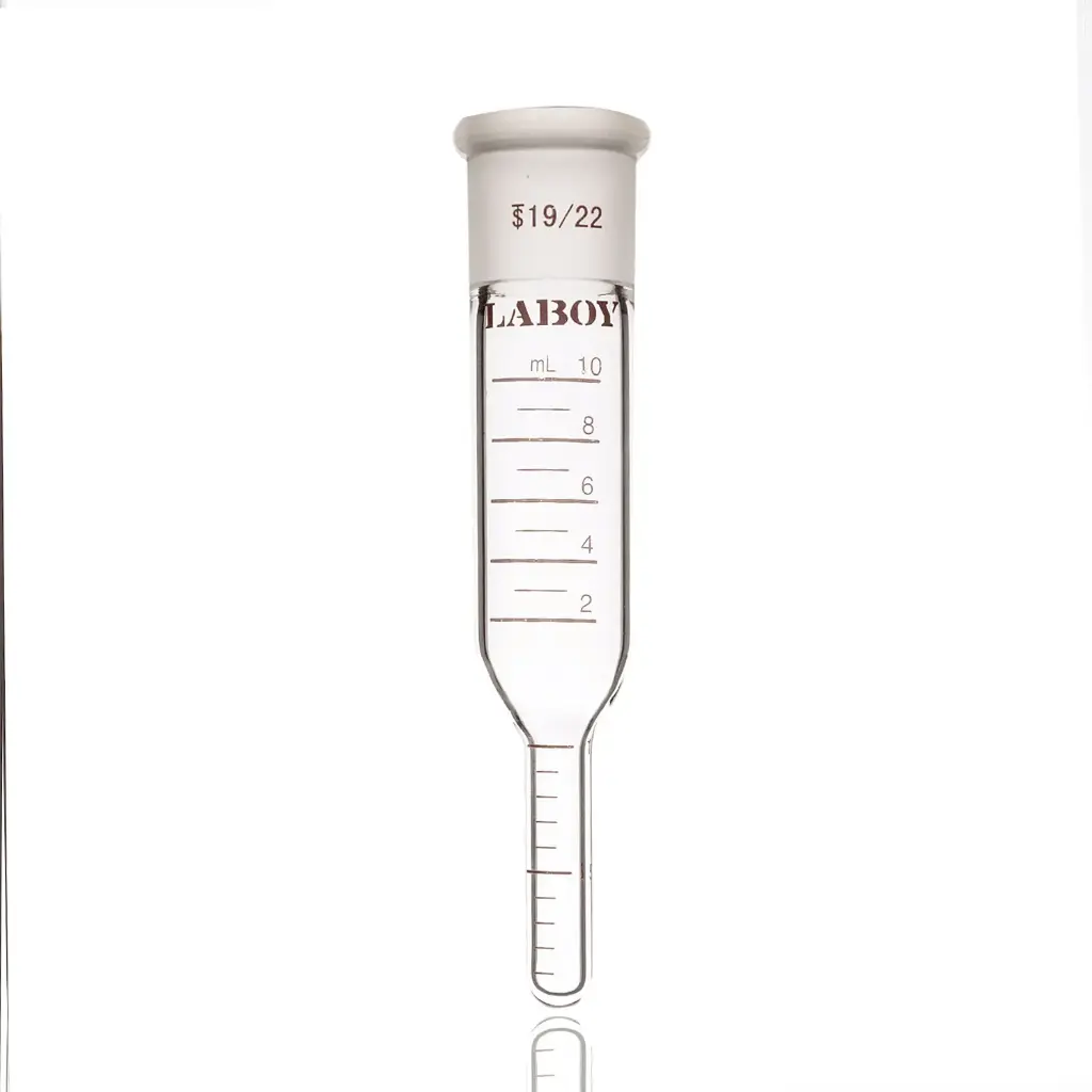 Laboy Glass Graduated Concentrator Tube 10ml 100mm In Height With 19/22 Joint