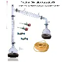 Laboy Glass Fractional Distillaton Apparatus Kit Fractionating Distilling Set with 24/40 Joints & Vigreux Column Organic Chemistry Lab Glassware Equipment