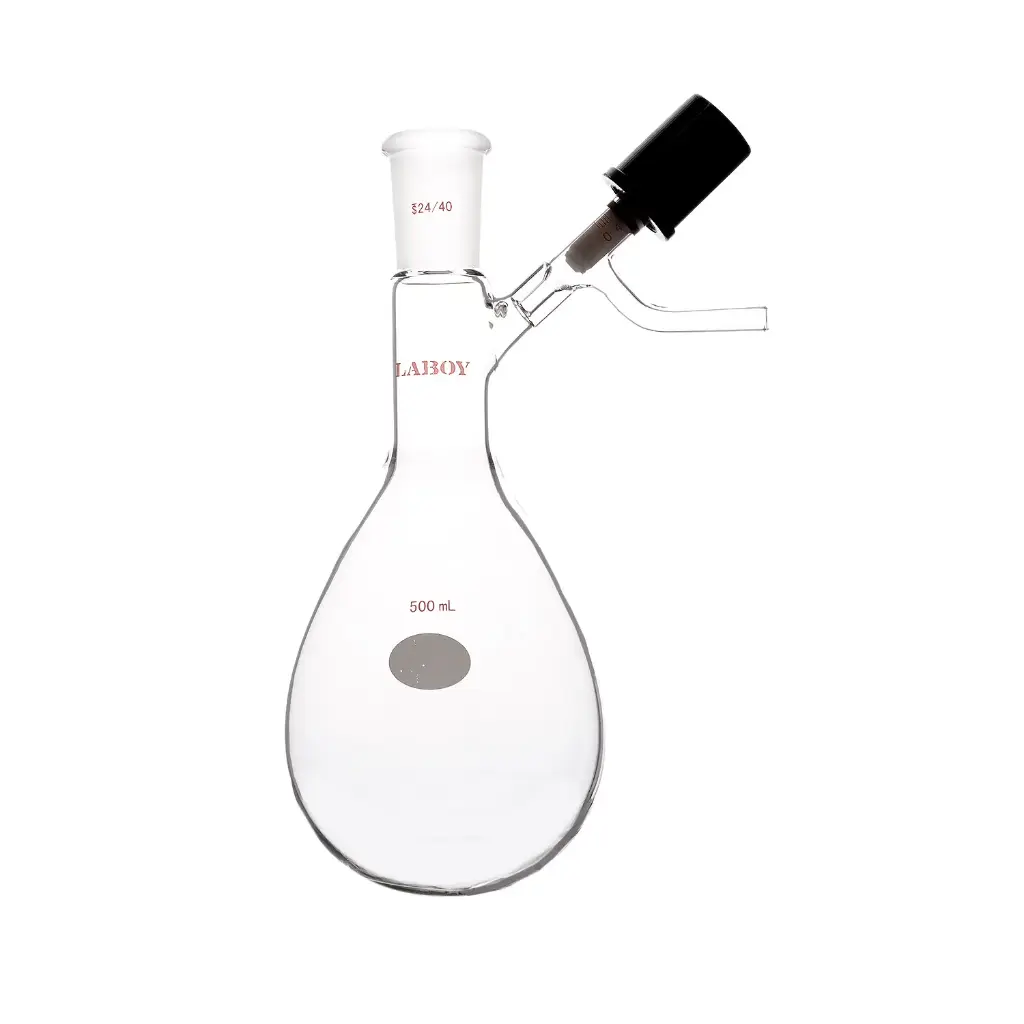 Laboy Glass Modified Schlenk Flask with High Vacuum Valve - Precision Control for Schlenk Lines