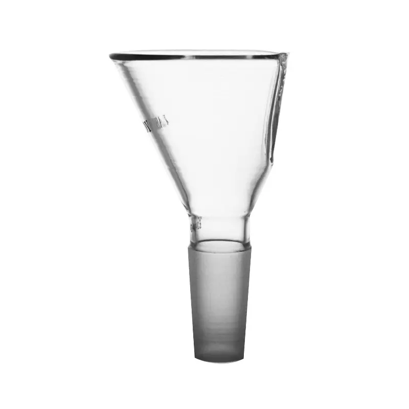 Laboy Glass Powder Funnel with 60° Side Angle and Flattened Side
