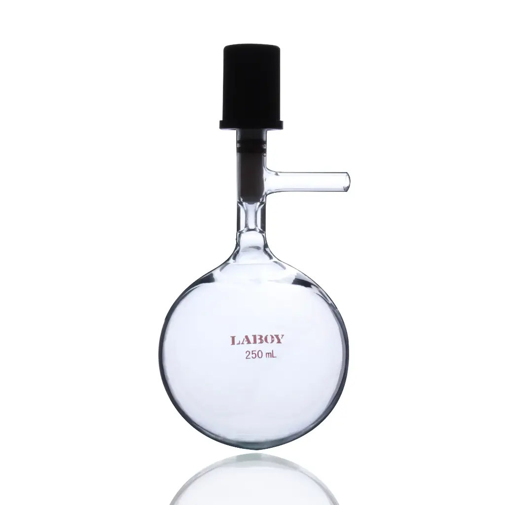 Laboy Glass Schlenk Flask with High Vacuum Valve - Air-Sensitive Chemistry