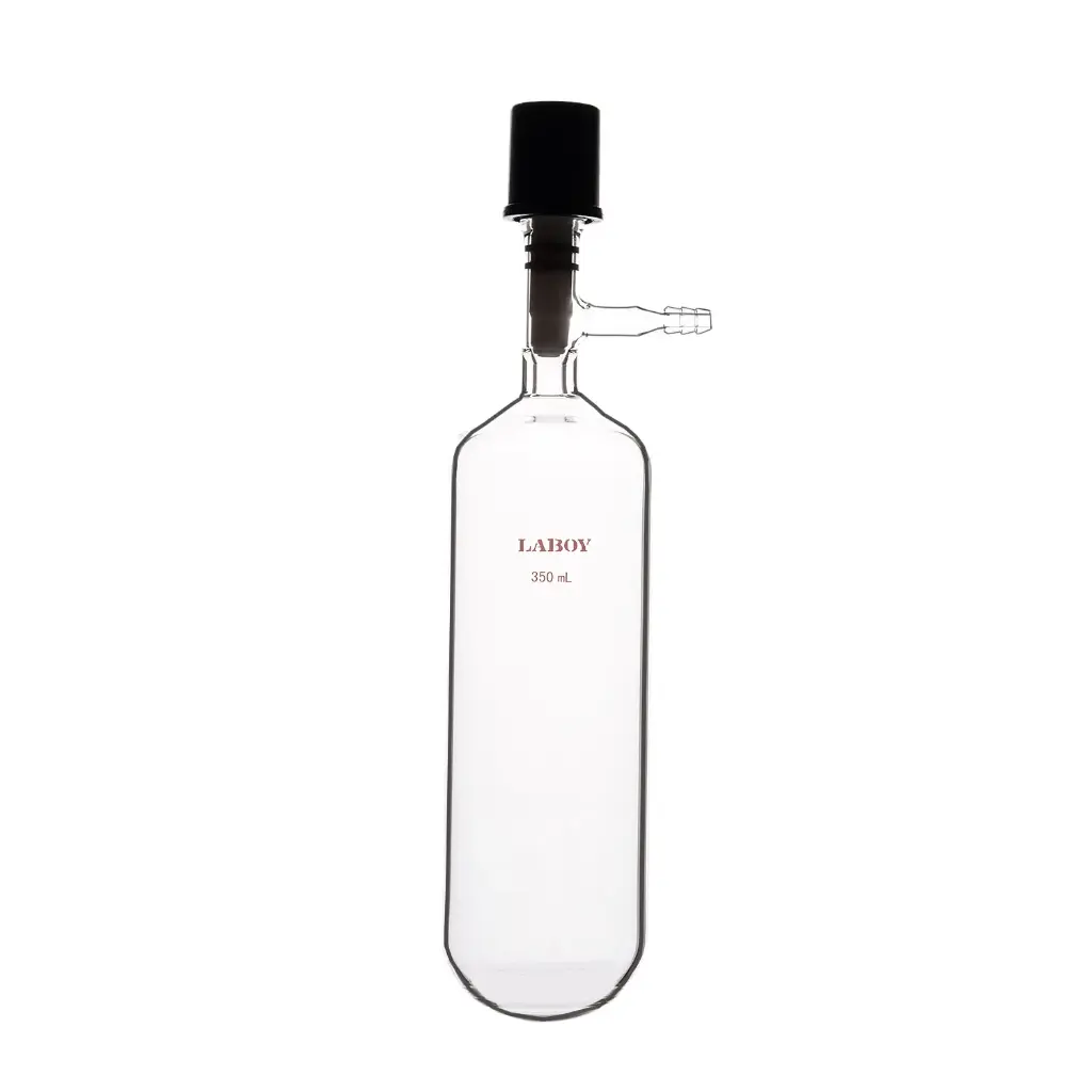 Laboy Glass Schlenk Tube with High Vacuum Valve and Side-Arm