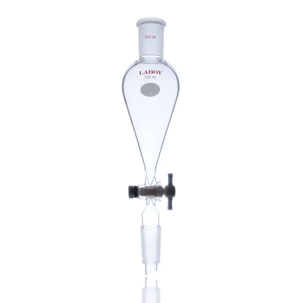Laboy Glass Separatory  Funnel With Two Joints And PTFE Stopcock