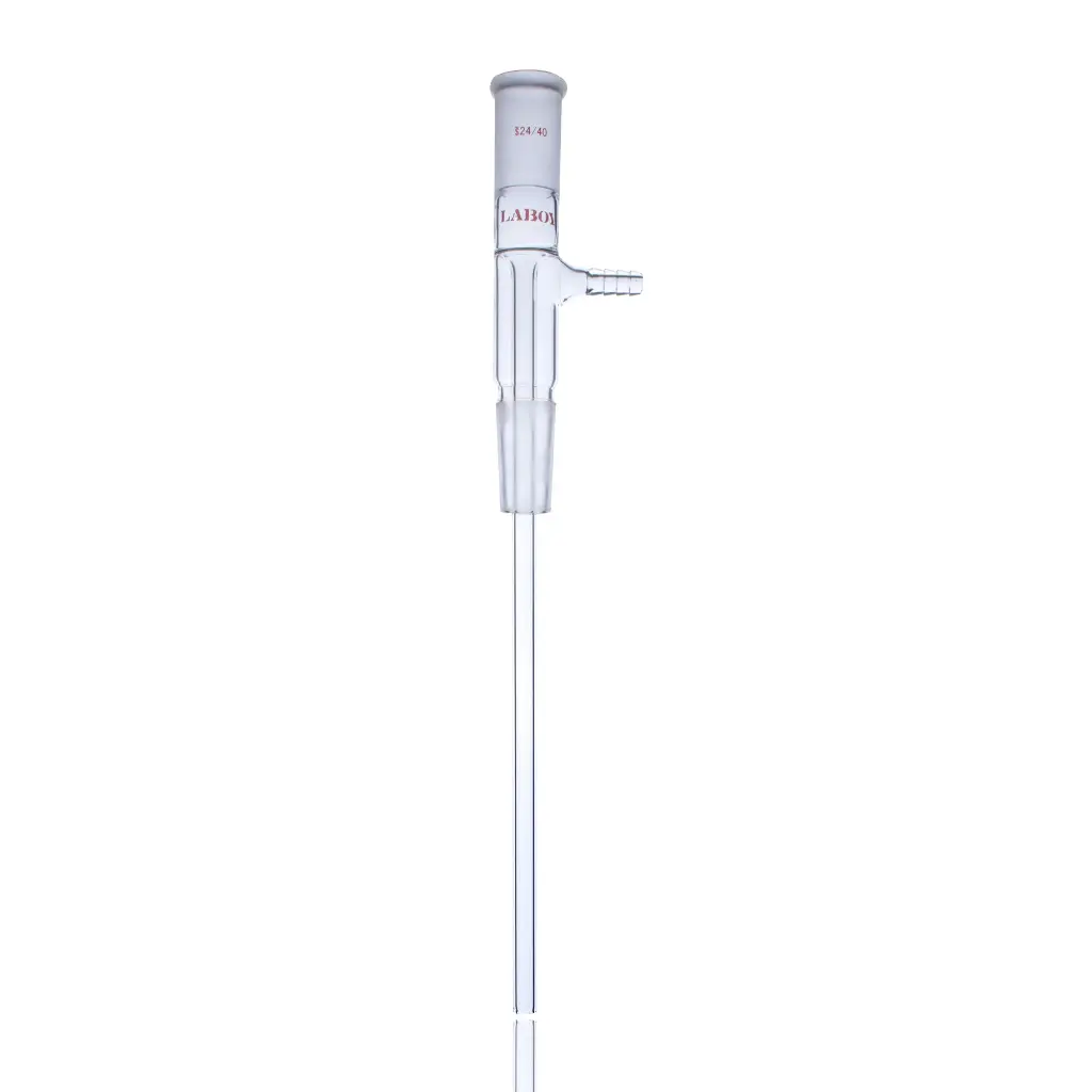 Laboy Glass Vacuum Take-Off Adapter Vertical for Precise Vacuum Distillation in Chemistry Long Stem