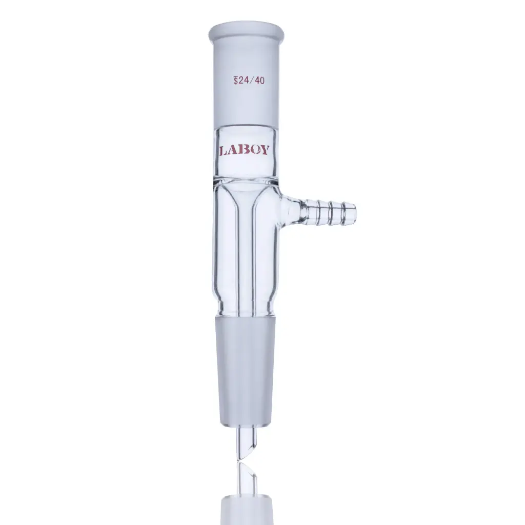 Laboy Glass Vacuum Take-Off Adapter Vertical for Precise Vacuum Distillation in Chemistry Short Stem