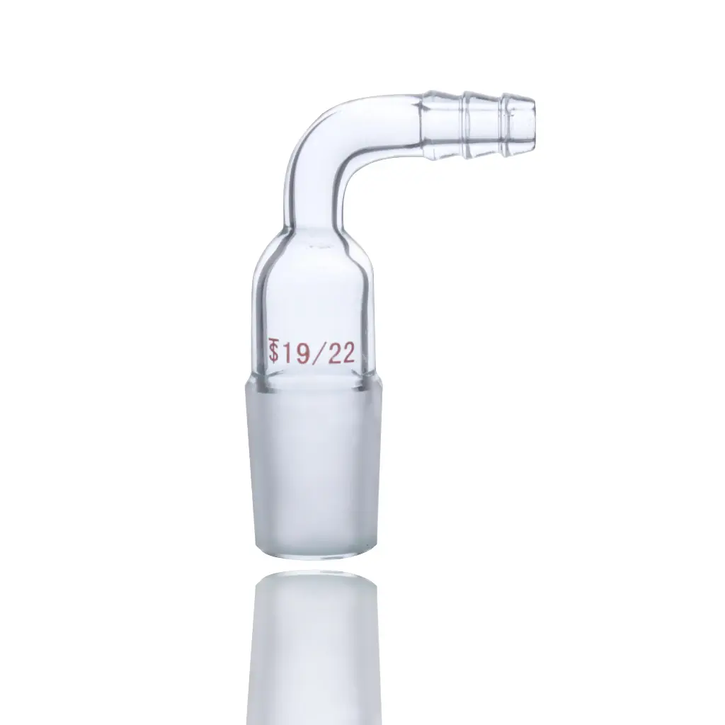Laboy Glass Vacuum/Gas Adapter, 90-Degree, Inner Joint - Lab Supplies