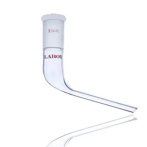 Laboy Glass Distillation Adapter Bent at 105 Degrees Lab Glassware