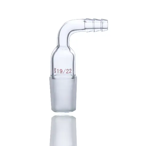 Laboy Glass Vacuum/Gas Adapter, 90-Degree, Inner Joint - Lab Supplies