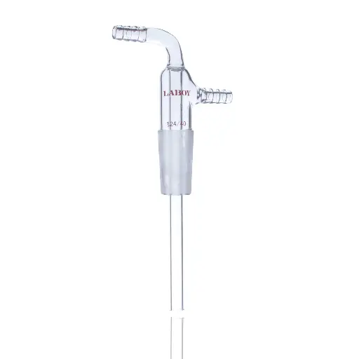 Laboy Glass Inlet Adapter for Precise Gas Introduction in Chemistry