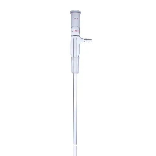 Laboy Glass Vacuum Take-Off Adapter Vertical for Precise Vacuum Distillation in Chemistry Long Stem