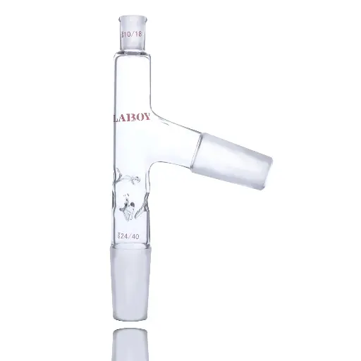 [HMA0171] Laboy Glass 3 Way Distilling Thermometer Adapter with Vigreux Column for Precise Control in Distillation