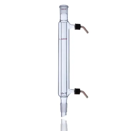 Laboy Glass Distillation Condenser With Removable Hose Connections