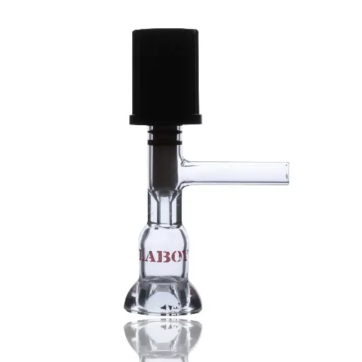 [HMA5600] Laboy Glass Conneting Inlet Adapter With #15 O-Ring Joint &0-4Mm High Vacuum Valve