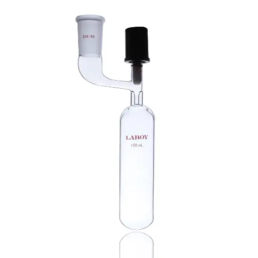 Laboy Glass Schlenk Flask with High Vacuum Valve & Outer Taper Joint