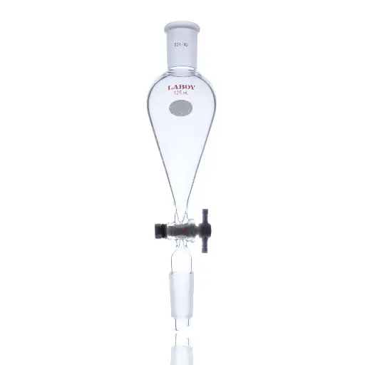 Laboy Glass Separatory  Funnel With Two Joints And PTFE Stopcock