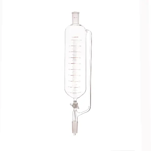 Laboy Pressure Equalizing Funnel with Graduated Cylinder and Glass Stopcock