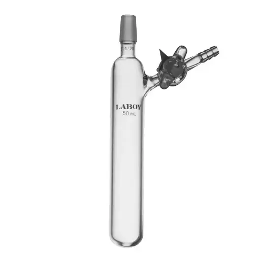 Laboy Glass Reaction Tube With Inner Joint And Glass Stopcock at Side Arm