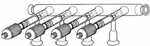 [HMM0130] Laboy Glass Single Manifold With 0-8Mm High Vacuum Valve And #15 O-Ring Joint