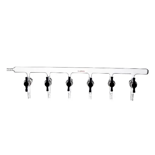 Laboy Glass Laboy Glass Singe Bank Vacuum Manifold For Schlenk Line Air-Free Chemistry Lab Glassware Air-Free Chemistry Lab Glassware